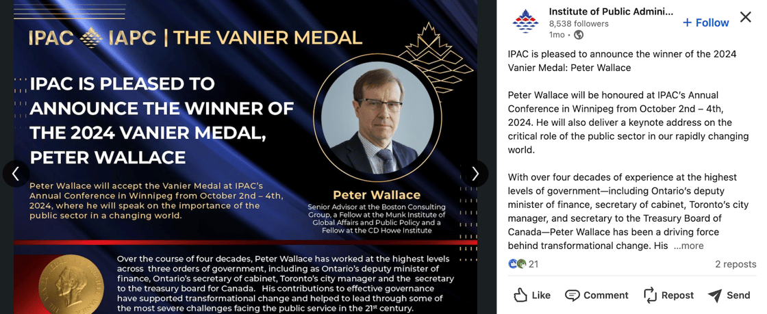 Vanier award notice